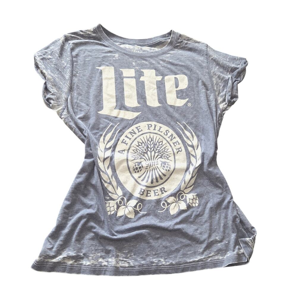 Recycled Karma Retro Odd People Miller Lite Women's T-Shirt Large Faded Blue